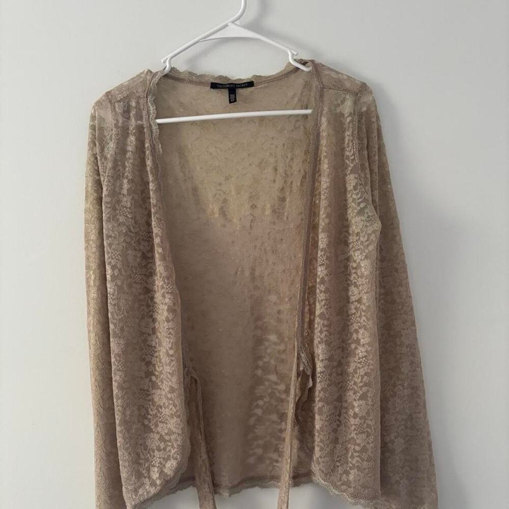 Victoria's Secret Women's Tan Lace Cardigan Size S